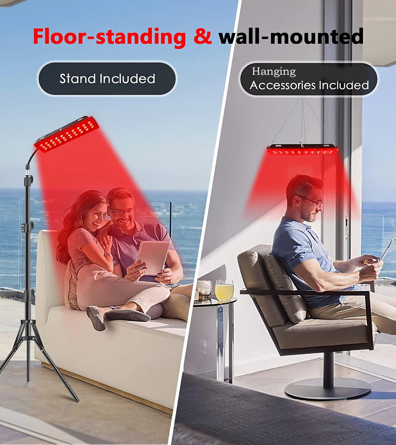 Red Light Therapy Lamp For Full Body, Stress Relief Daily Skin Care 660nm 850nm