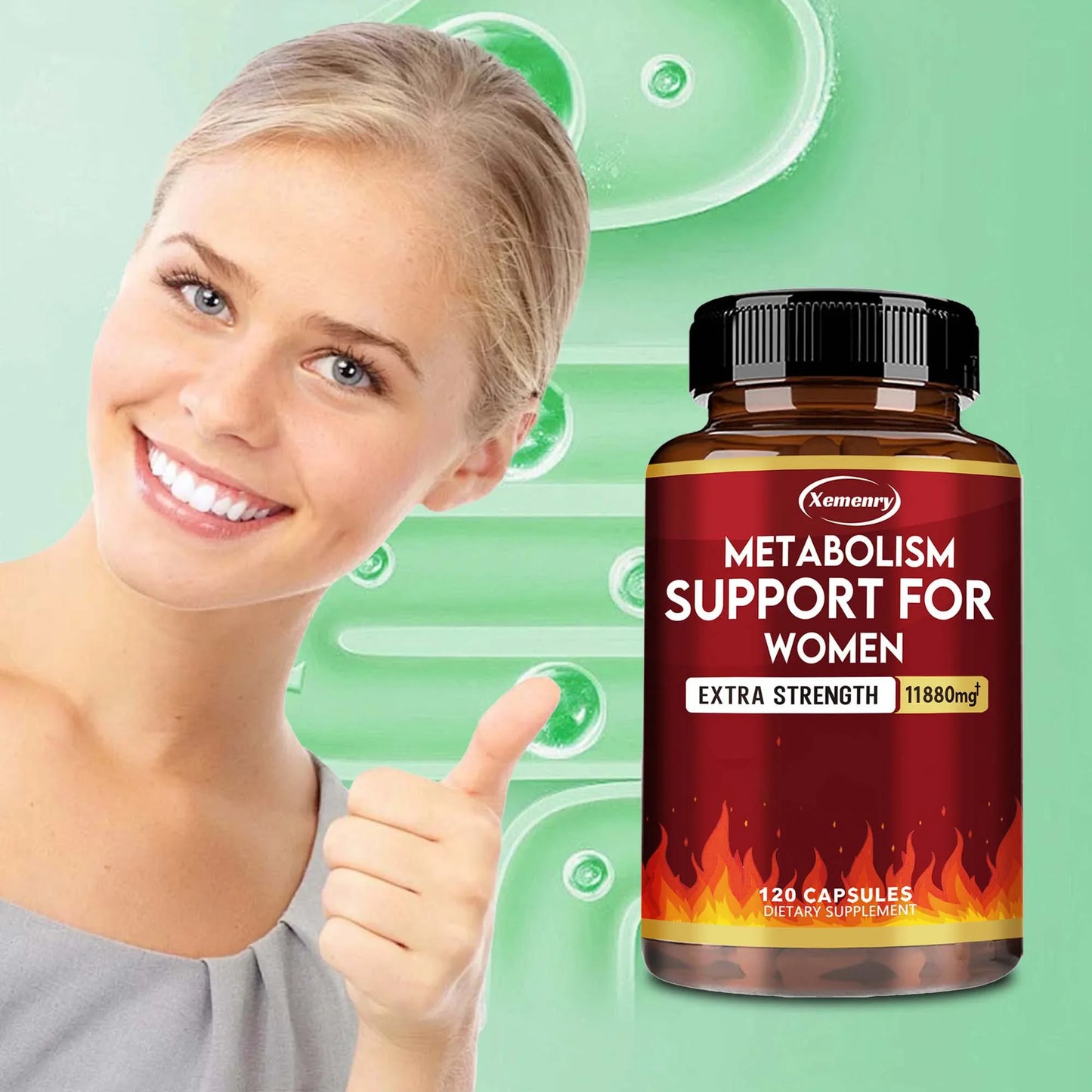 Fat Burner Metabolism Support for Women - Promote Fat Metabolism, Reduce Abdominal Fat, Suppress Appetite