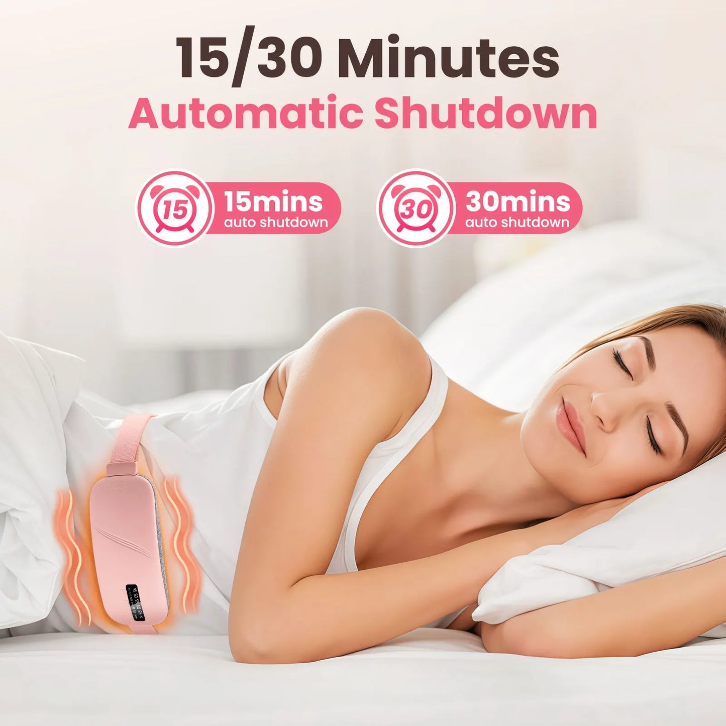 5 Modes, Electric Belt, Heating Vibration, Waist Massage, Balance Women Menstrual, Heating Pad for for Cramps Period Relief