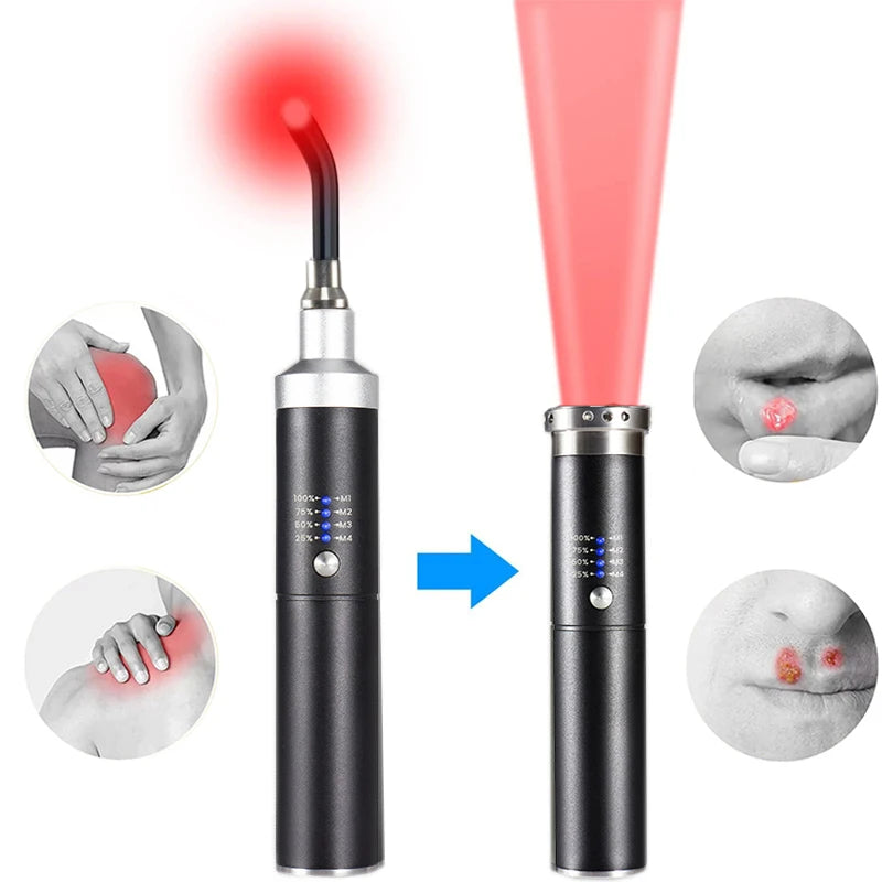 Infrared Red Light Therapy, Lamp Cold Sore Treatment, Device for Nose, Ear, Hands, Joints, Knee, Feet, and Body Pain Relief.