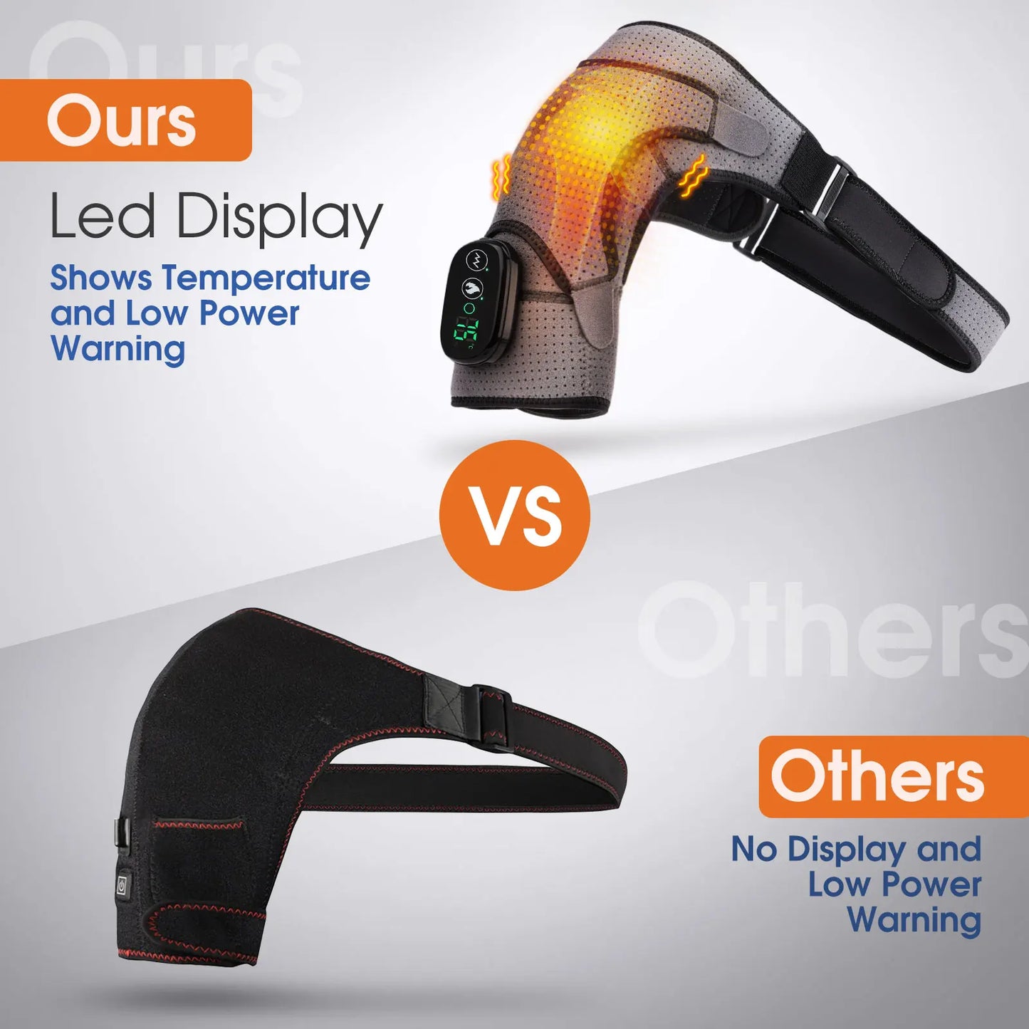 Electric Heating Shoulder Brace, LED Display, Vibration Shoulder Massage, Muscle Relaxation