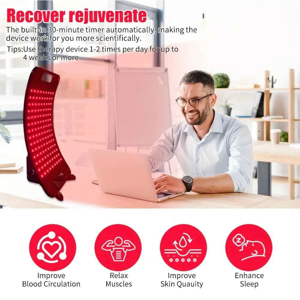 Red Light Relax for Face and Body, Lamp with Stand LED 660nm & 850nm Infrared Light Device for Body