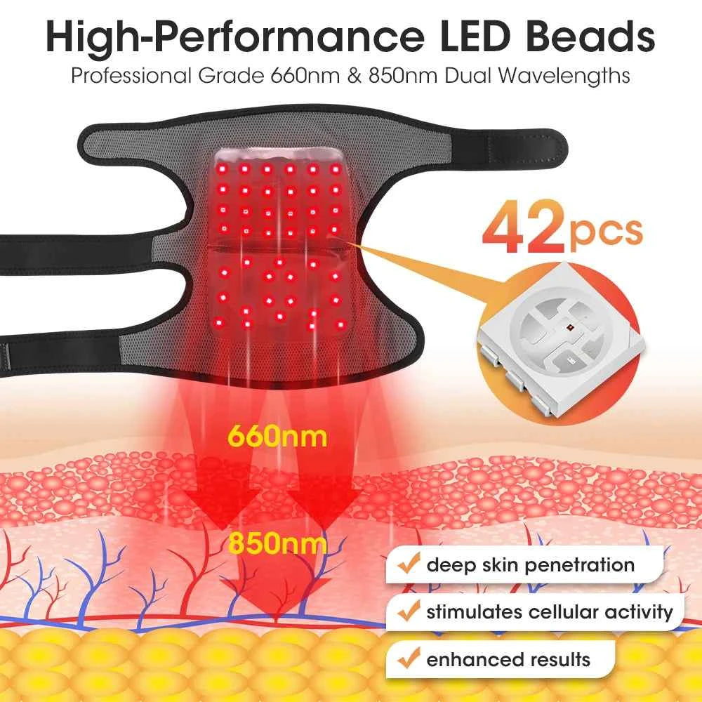 Infrared Red Light Knee Pad 660nm 850nm for Joints Leg Cold Therapy Warmth