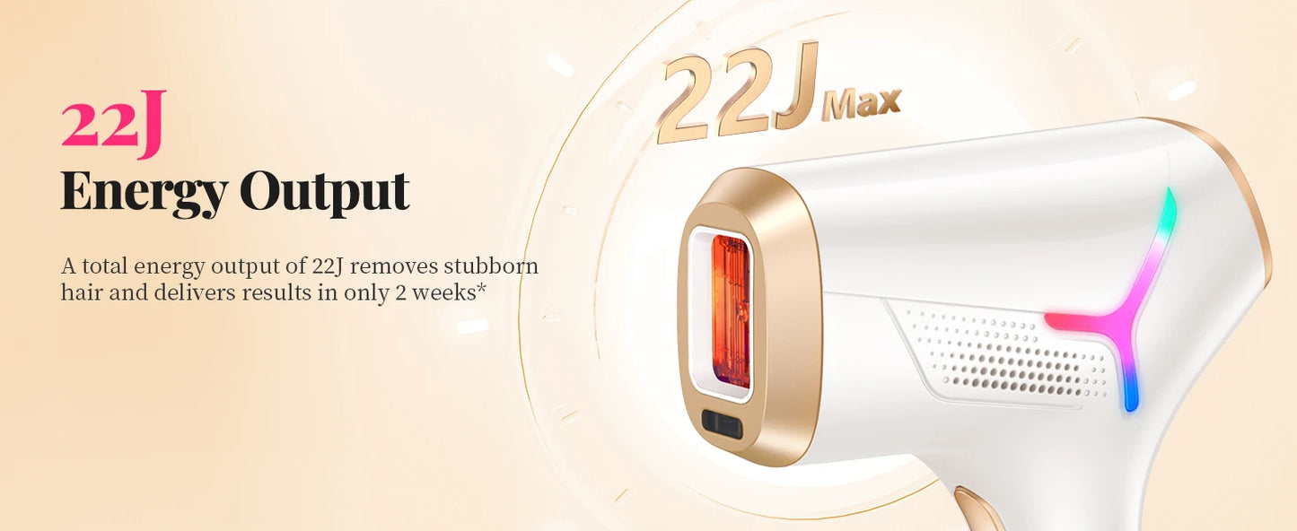 990000 Flashes Laser Hair Removal, UNISEX, Hair Removal, Body, Bikini, and Facial Areas, Painless, Permanent Hair Removal