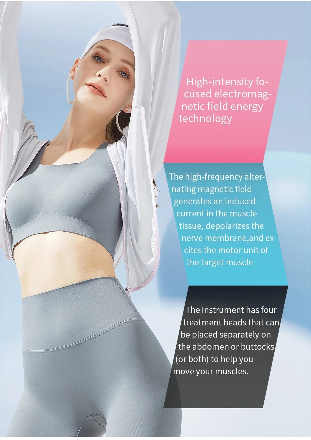 Body Sculpt Machine, 15 Electromagnetic, Slimming Fat, Muscle and Pelvic Body EMS