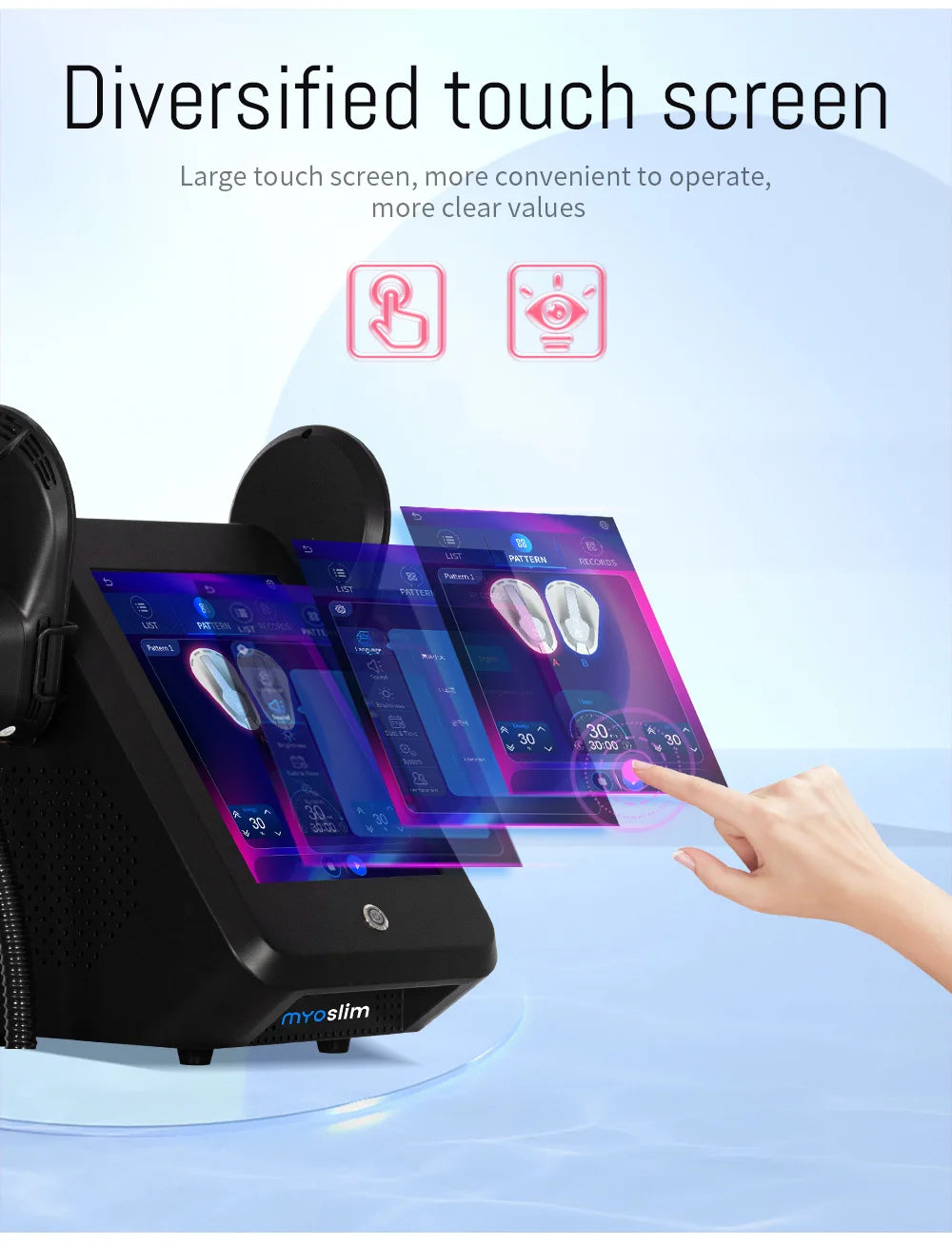 Body Sculpt Machine, 15 Electromagnetic, Slimming Fat, Muscle and Pelvic Body EMS