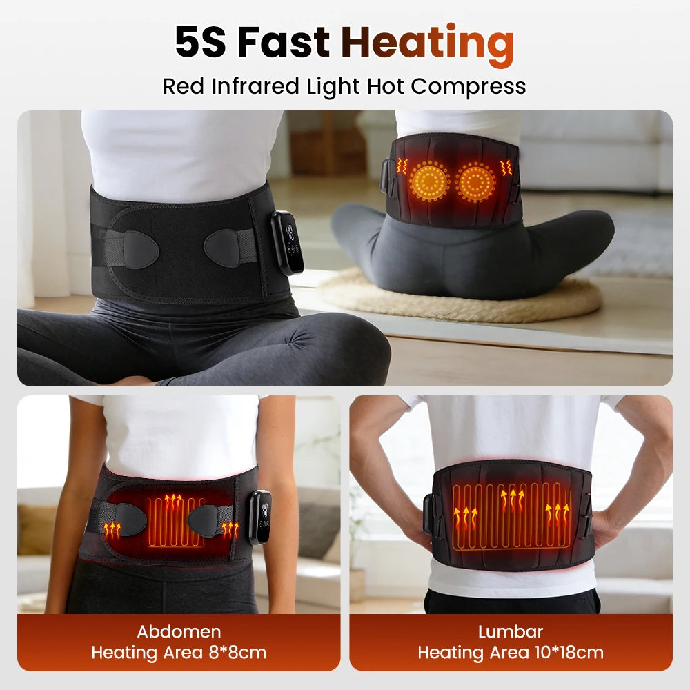 Infrared Heating Waist Massager, Electric Belt Vibration,