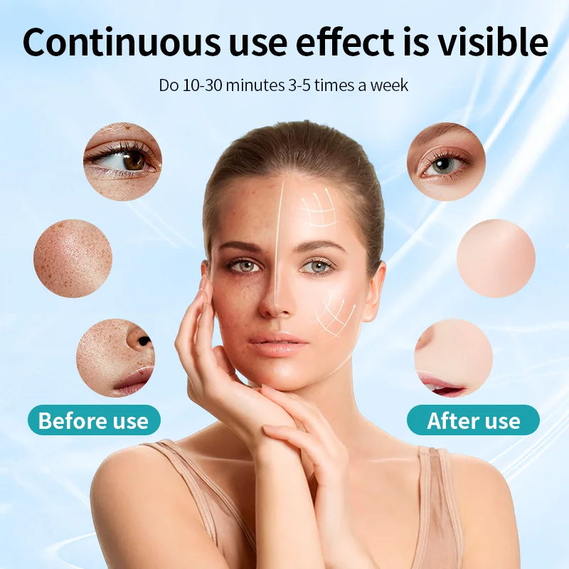 LED Face Mask/Neck Wireless, Portable Red Light Therapy for Anti-Aging, Wrinkles, Skin Rejuvenation,