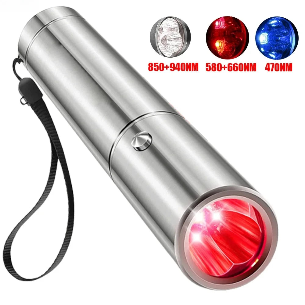 Mini therapy Device Pen, Red Light Phototherapy, Therapy Wavelength, Handheld Physiotherapy Torch Pain Relief.