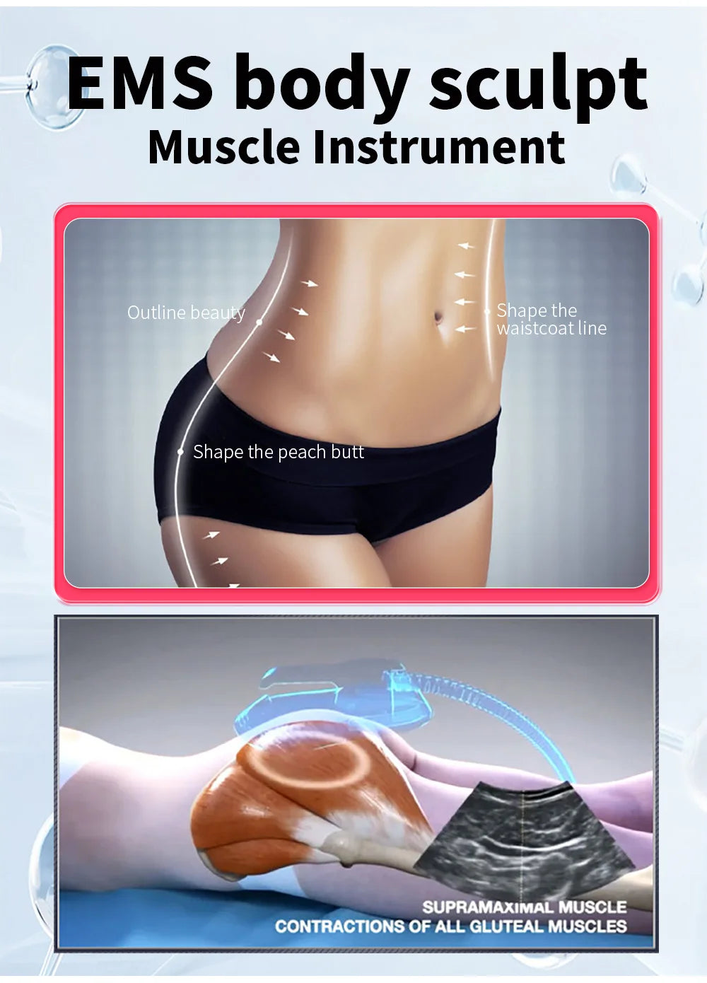 Body Sculpt Machine, 15 Electromagnetic, Slimming Fat, Muscle and Pelvic Body EMS
