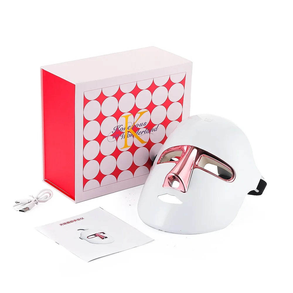 Face Beauty Mask 7 Colors , Light LED Mask , Photon Red Light, Facial Skin Care Repair, Skin Anti Aging, Wrinkle Skin Tightening