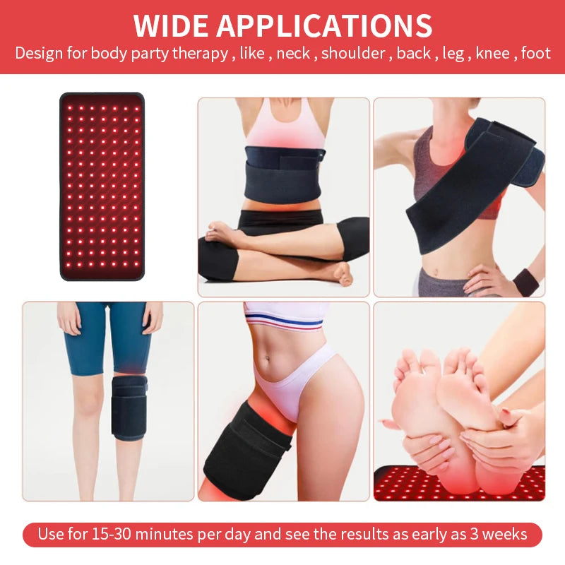 Red Light Therapy Pad, for Waist, Leg, Arm, Knee, and foot Pain Relief 660nm 850nm