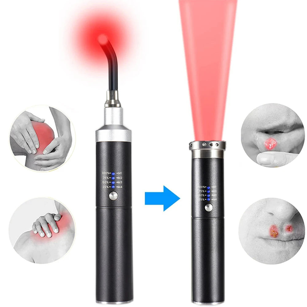 Infrared Red Light Therapy, Lamp Cold Sore Treatment, Device for Nose, Ear, Hands, Joints, Knee, Feet, and Body Pain Relief.