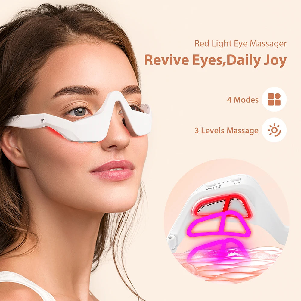 3D Eyes Relax Massager, Red Light, Fine Line Relax Massager for Dark Circles