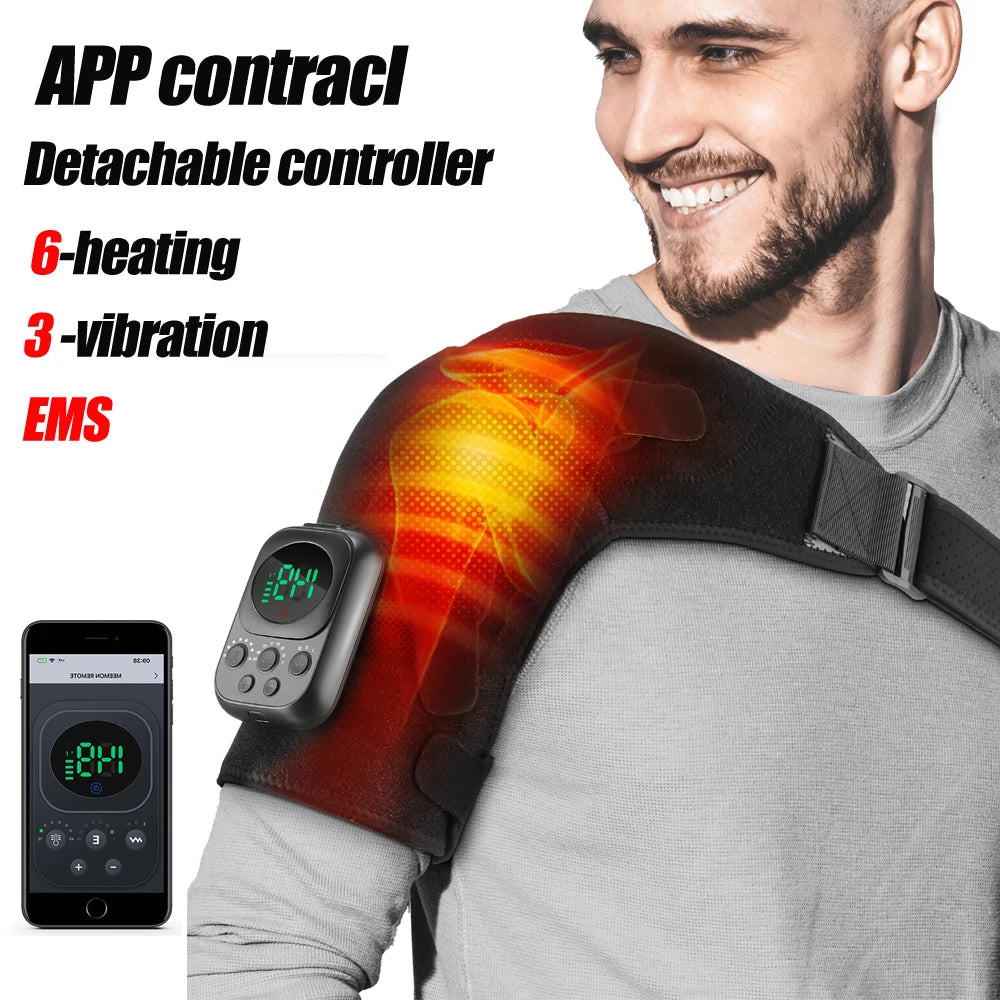 Electric Heating Shoulder Brace, LED Display, Vibration Shoulder Massage, Muscle Relaxation