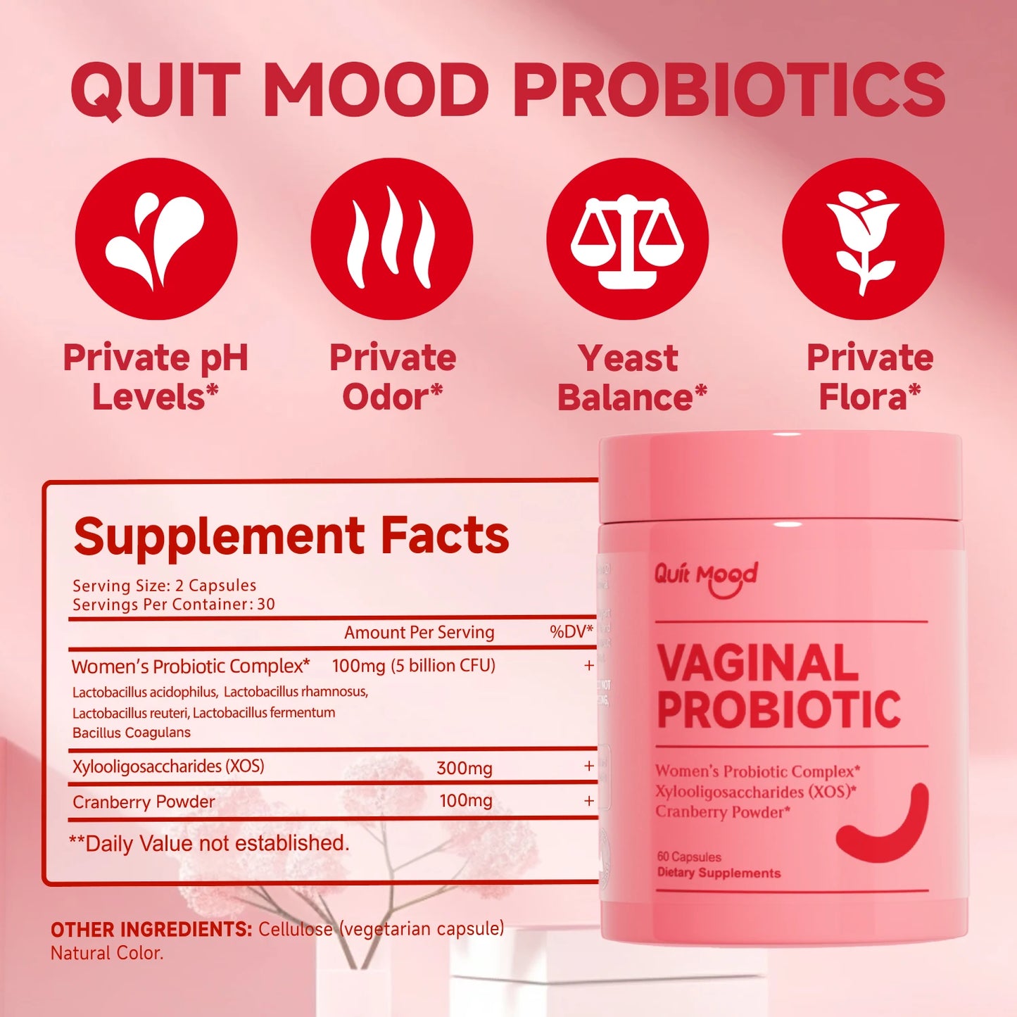 Women PH Balance with Probiotics, and Lactobacillus Probiotic Blend - Women's Health Supplement