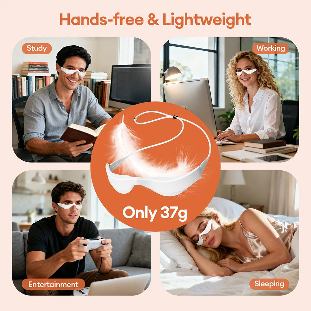 3D Eyes Relax Massager, Red Light, Fine Line Relax Massager for Dark Circles