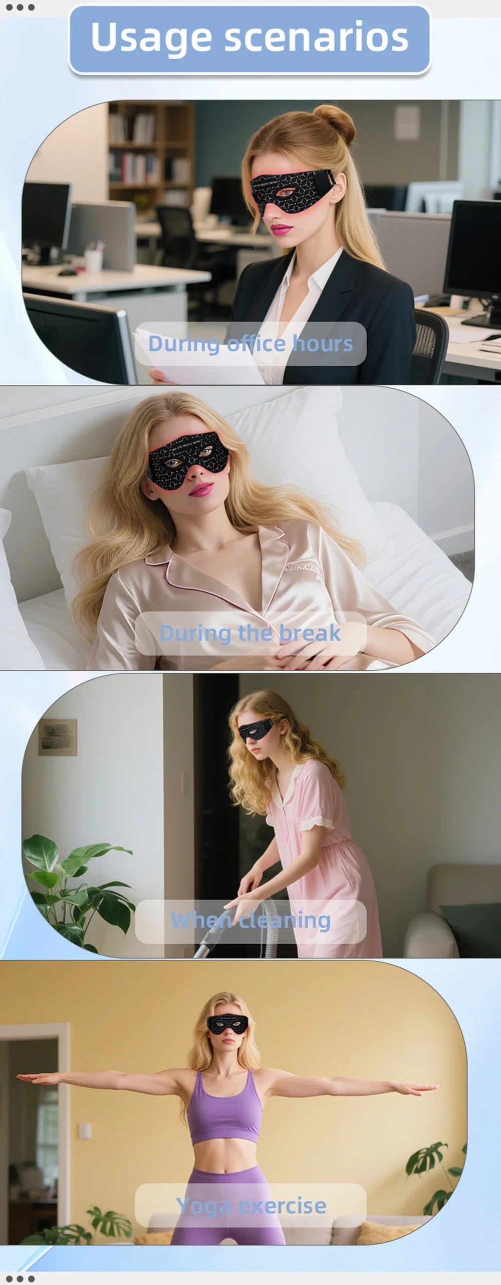 Eye Mask, Eye Bags Remover, Infrared Red Light Therapy