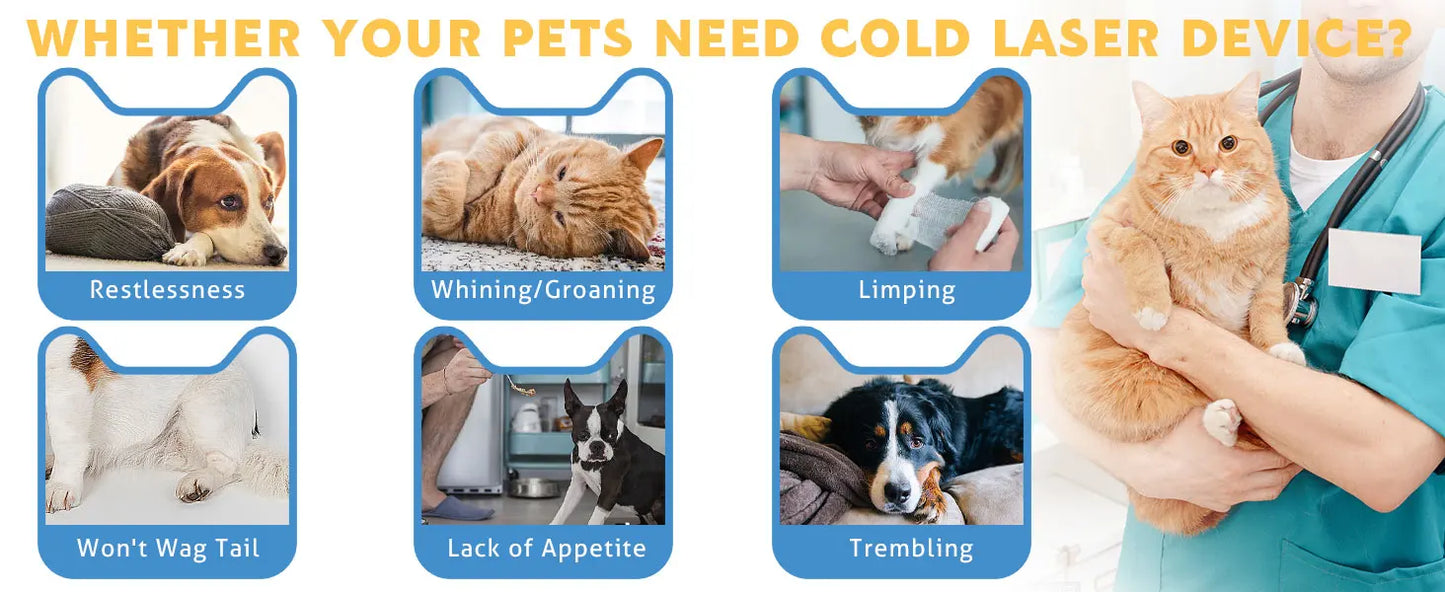 KTS Laser Therapy for Dogs, Veterinary Equipment for Joint Muscle Pain Relief&Inflammation