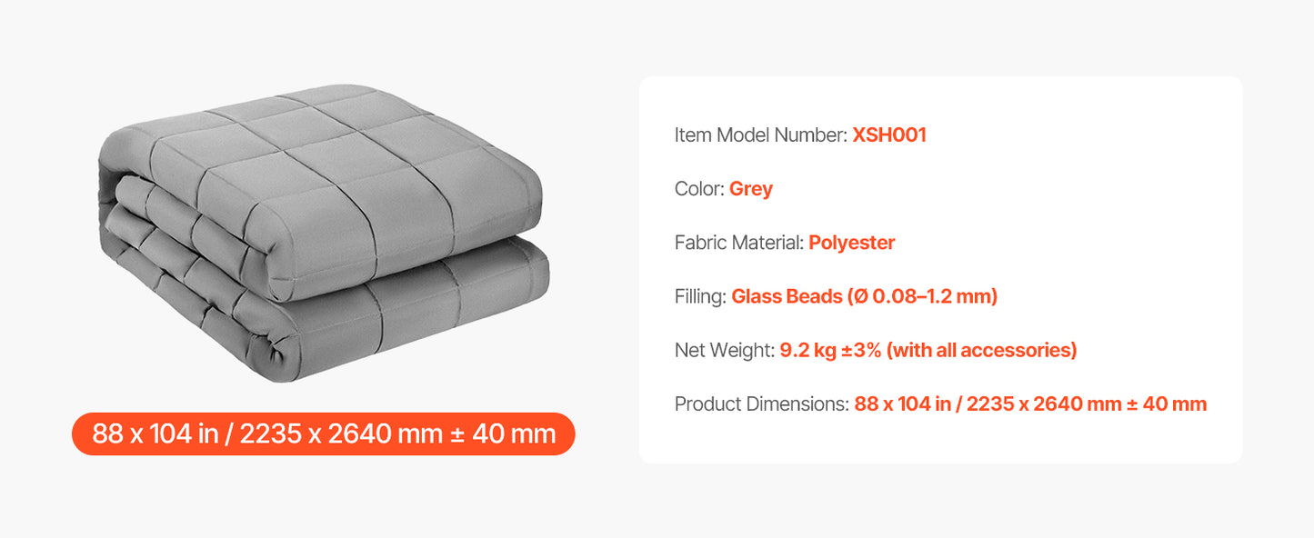 Weighted Blanket 20lb, 88x104in King Size, Cooling Breathable Blanket