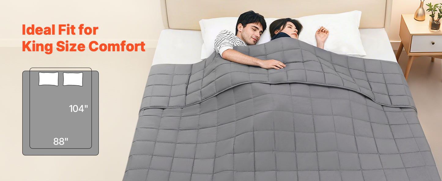 Weighted Blanket 20lb, 88x104in King Size, Cooling Breathable Blanket